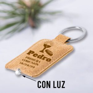 Llavero corcho linterna personalizado